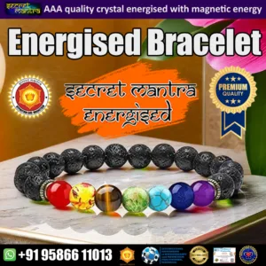 seven chakra lava stone bracelet energised