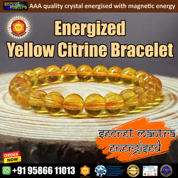 Yellow citrine bracelet