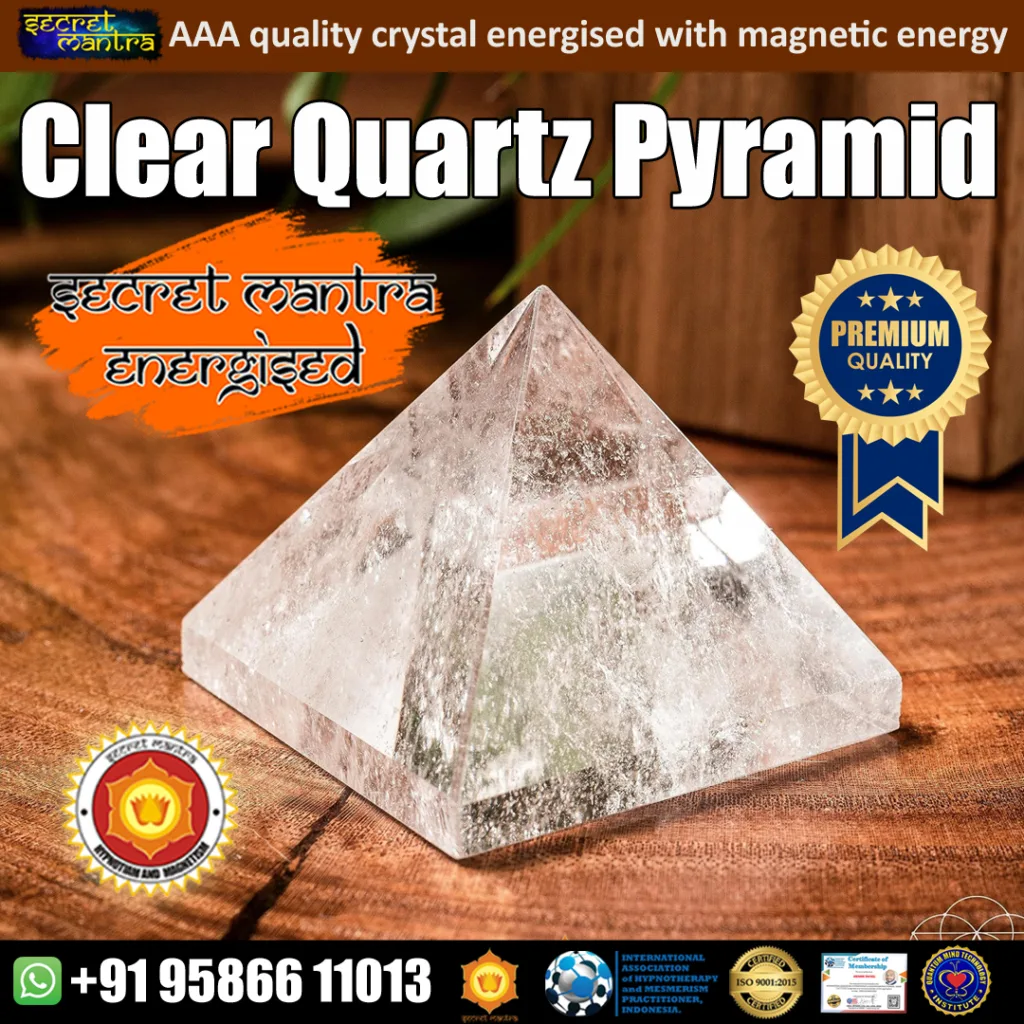 clear quartz pyramid