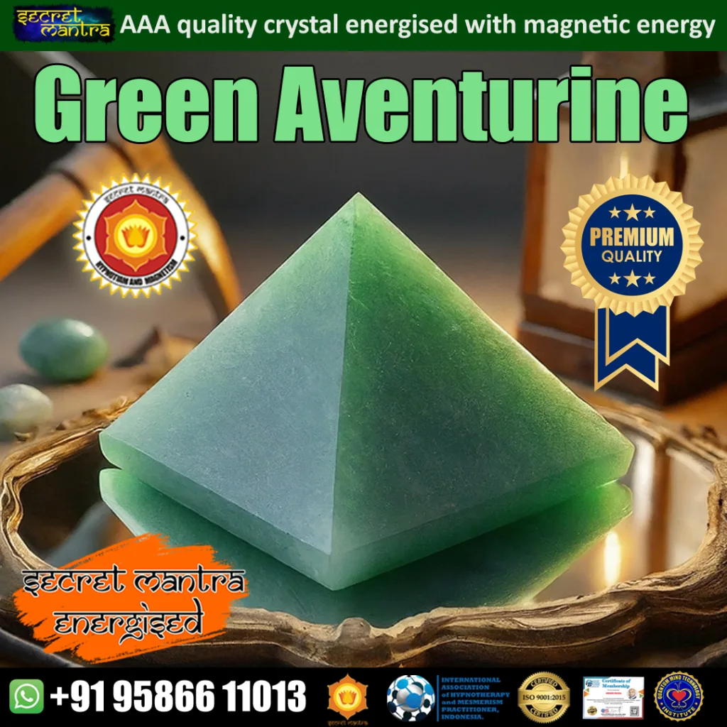 green aventurine pyramid
