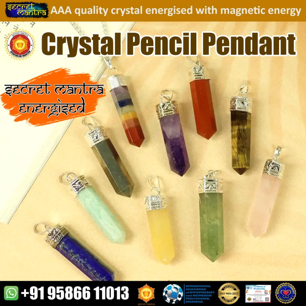 crystal pencil shape pendant