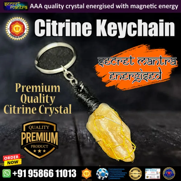 citrine key chain for car, house, locker key