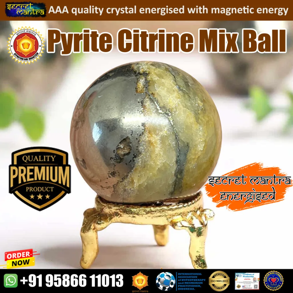 pyrite with citrine ball