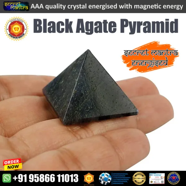 black agate pyramid