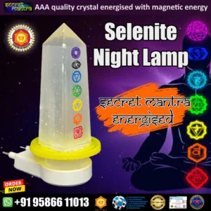seven chakra selenite night lamp