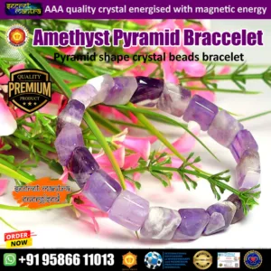 Amethyst pyramid bracelet
