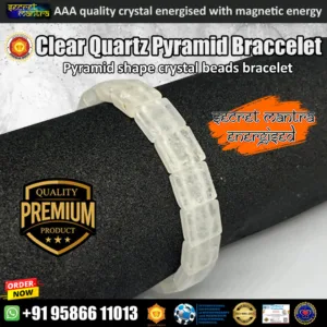 clear quartz pyramid shape bracelet
