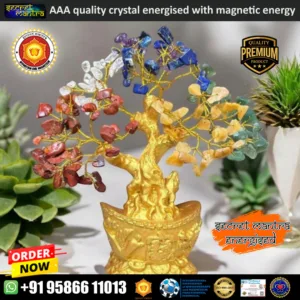seven chakra crystal tree in bonsai shape