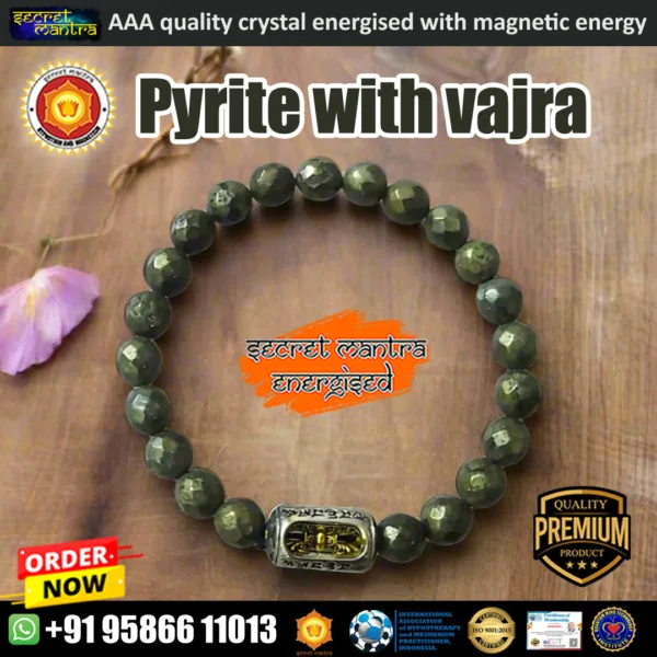 pyrite with vajra bracelet
