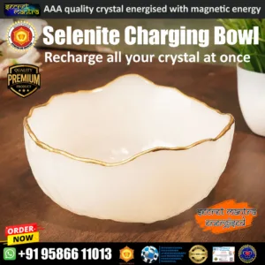Selenite bowl crystal charger
