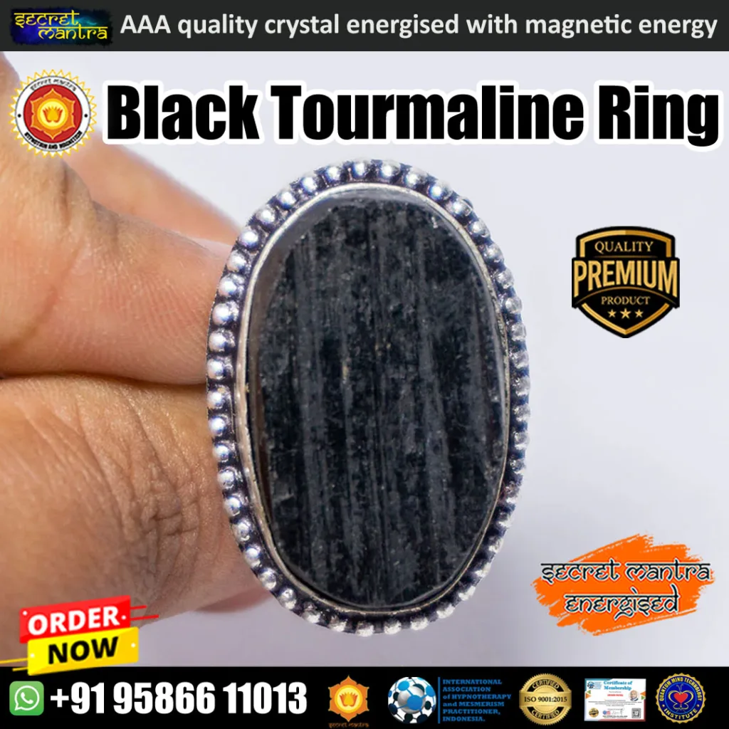 black tourmaline ring