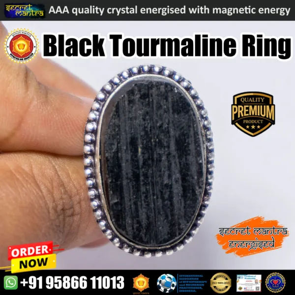 black tourmaline ring