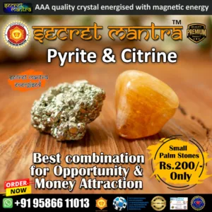 Pyrite & Citrine Prosperity Crystal Duo – 1–2 inch Premium Stones for Wealth, Opportunity & Abundance