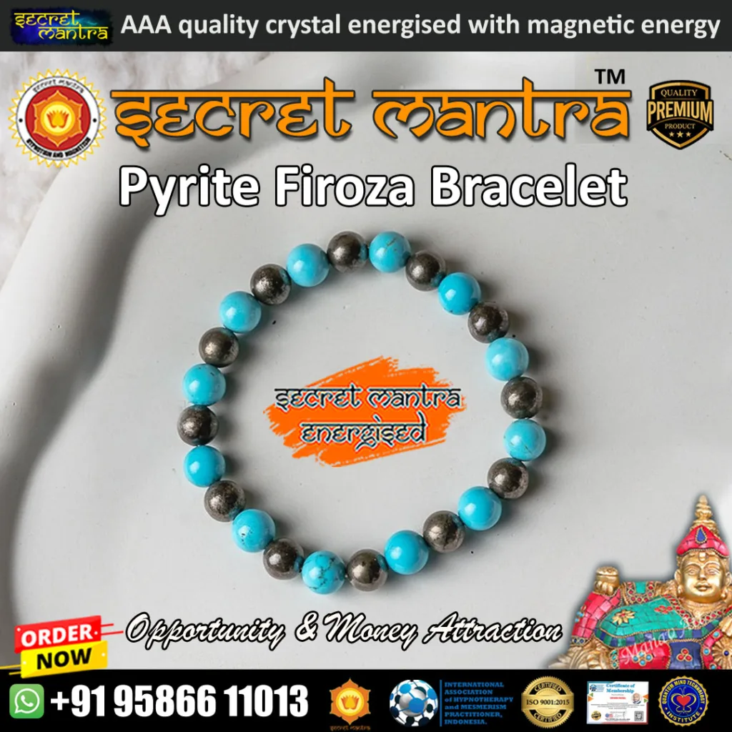 pyrite and firoza bracelet