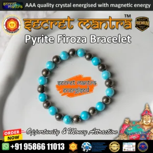 pyrite and firoza bracelet