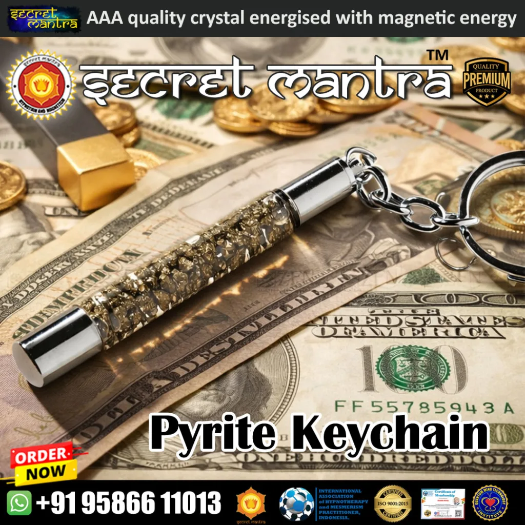 Pyrite tube keychain