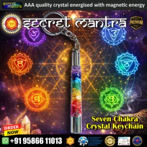 seven chakra tube keychain