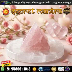 rose pyramid on selenite plate