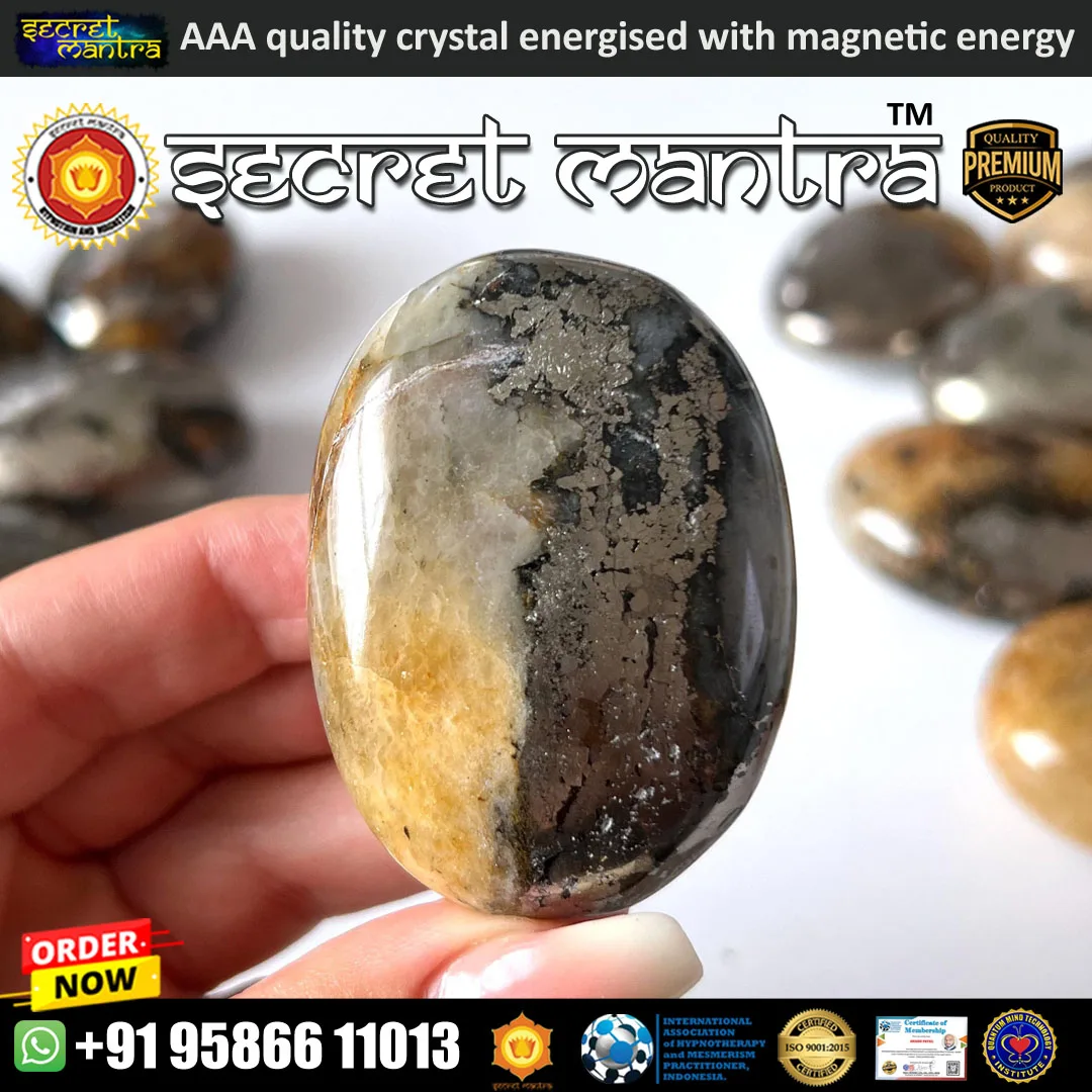 golden healer pyrite palm stone