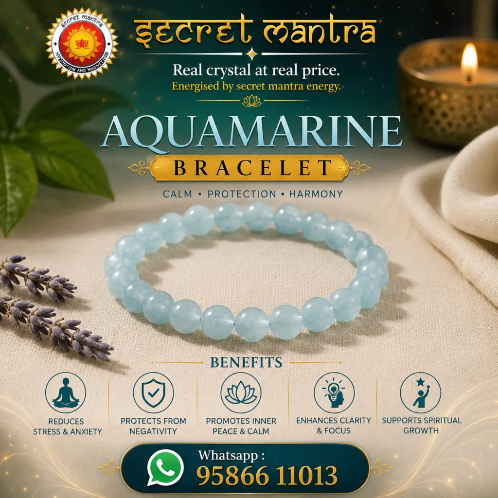 Aquamarine Crystal Bracelet